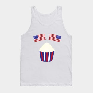 4th of july birthday cupcake with flags Tank Top